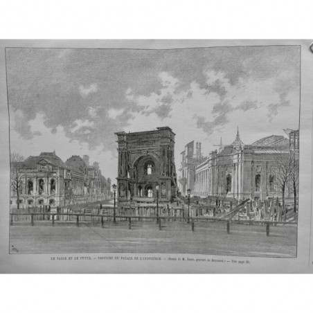 1900 UI EXPOSITION PALAIS INDUSTRIE VESTIGE PASSÉ DESSIN DOSSO