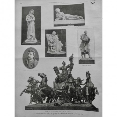 1900 UI FALGUIERE SCULPTEUR OEUVRES STATUE MONUMENT COURONNEMENT ARC L'ETOILE