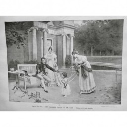 1900 UI FAMILLE ROYALE PREMIER PAS ROI ROME ENFANT NAPOLEON 1ER TABLEAU GIRARDET