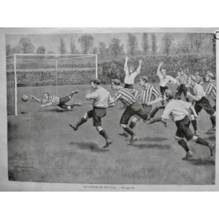 1900 UI JOUEUR FOOTBALL BUT FILET BALLON CAGE SPORT BRUTAL EQUIPE ANGLAISE