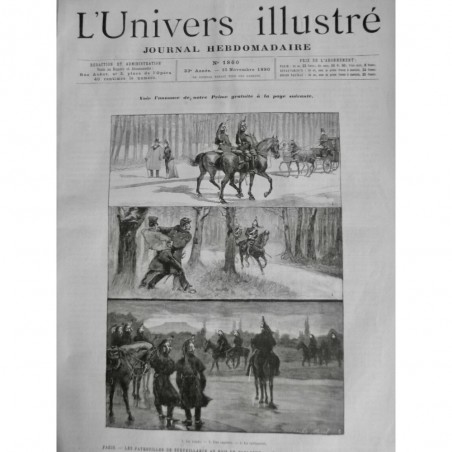 1890 UI LPARIS PATROUILLE EQUESTRE SURVEILLANCE BOIS BOULOGNE ARRESTATION MOREL