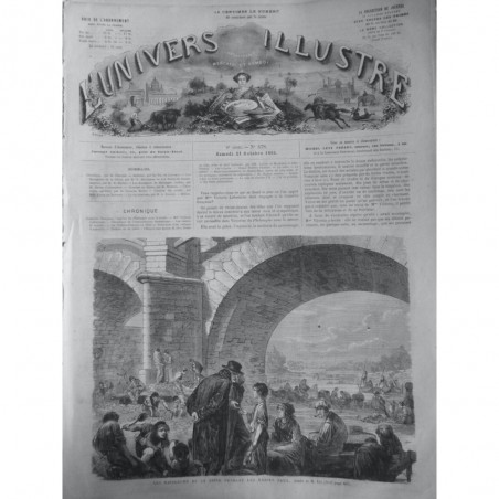 1865 UI RAVAGEURS SEINE BASSES EAUX DESSIN M. LIX