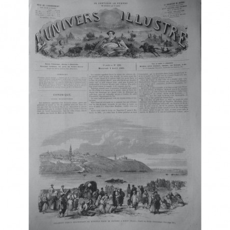 1865 UI PELERINS GRECS TRAVERSANT DNIEPER RENDRE KIEFF