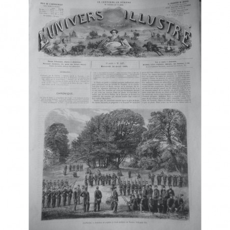 1865 UI CANADA EXERCISES PUPILLES ECOLE MILITAIRE TORONTO