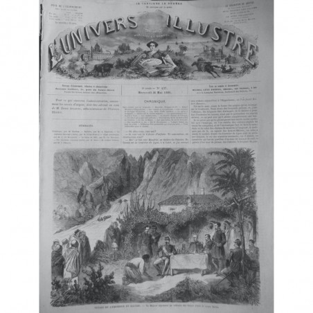 1865 UI VOYAGE EMPEREUR ALGERIE DEJENER RUISSEAU SINGES