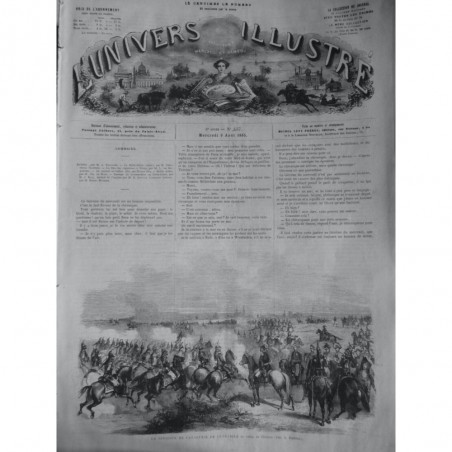 1865 UI DIVISION CAVALERIE LUNEVILLE CAMP CHALONS