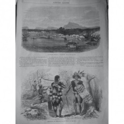 1865 UI INDIGENES BORNEO FAUBOURG MALAIS SARAWAK