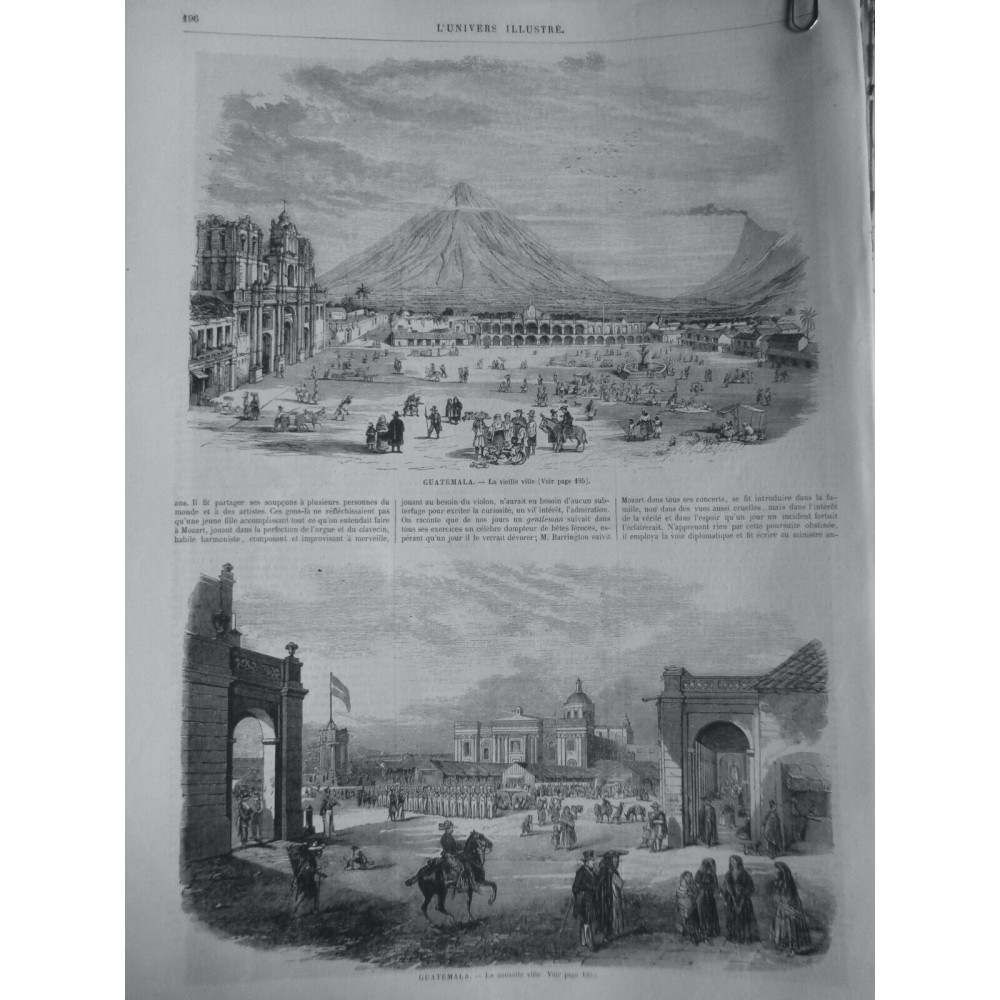 1865 UI GUATEMALA VIEILLE NOUVELLE VILLE