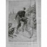 1890 UI BICYCLETTE VELO VILLAGE RUSSE GEORGE MARTOS ST PETERSBOURG CHIEN ATTAQUE