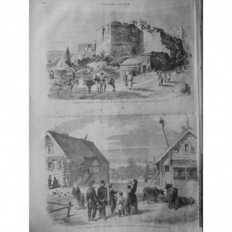 1865 UI REMPARTS ANTIQUES SATALIEH ASIE MINEUR VILLAGE RUSSE KOSTROMA YEROSLAY