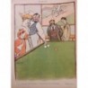 1904 LR BILLARD MATCH VIGNAUX PARTIE JOUEUR FEMME DESSIN JEANNIOT