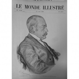 1904 MONDE ILLUSTRE WALDEK ROUSSEAU PORTRAITPRESIDENT DU CONSEIL