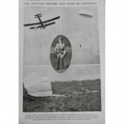 1919 PF AVIATION ANGLETERRE FEMME SAUT PARACHUTE AVION MISS BOYDEN