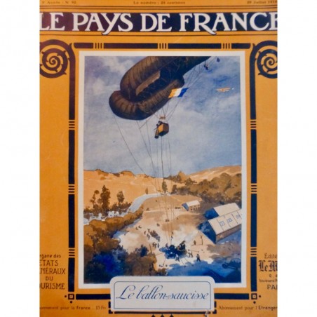 1914 LA BALLON SAUCISSE FRANCAIS LANCEMENT