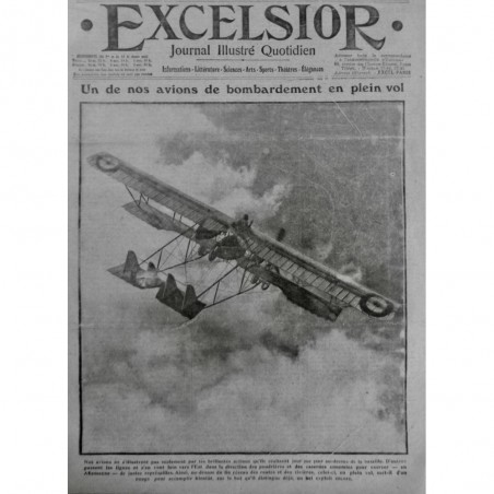 1916 E AVIATION ARMEE AVION BOMBARDIER VOL NUAGE LIGNE ALLEMANDE