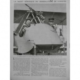 1915 M AVIATION MORT CARICATURISTE DE LOSQUES PILOTE COMBAT AERIEN