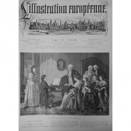 1874 ILLUSTRATION EUROPEENNE BEETHOVEN DEBUTS