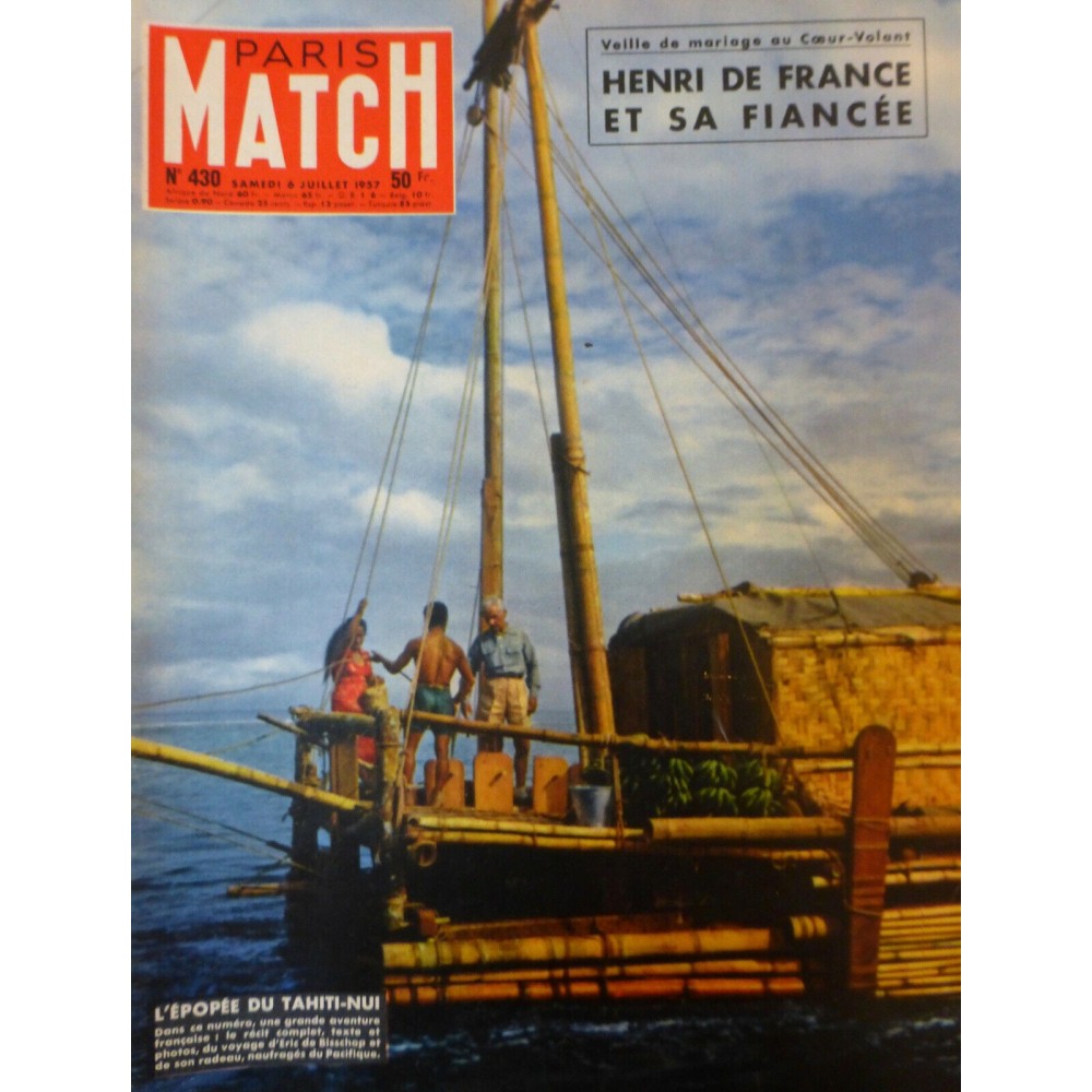 1957 PARIS MATCH ECRIC BISSCHOP RADEAU PACIFIQUE