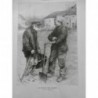 1917 I AGRICULTURE HOMME MUTILÉ TRAVAUX CHAMPS PELLE PIOCHE