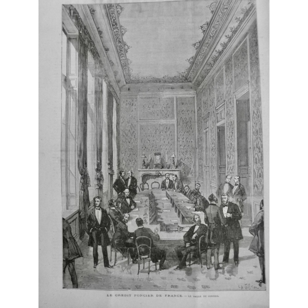 1883 O CREDIT FONCIER FRANCE SEANCE SALLE CONSEIL