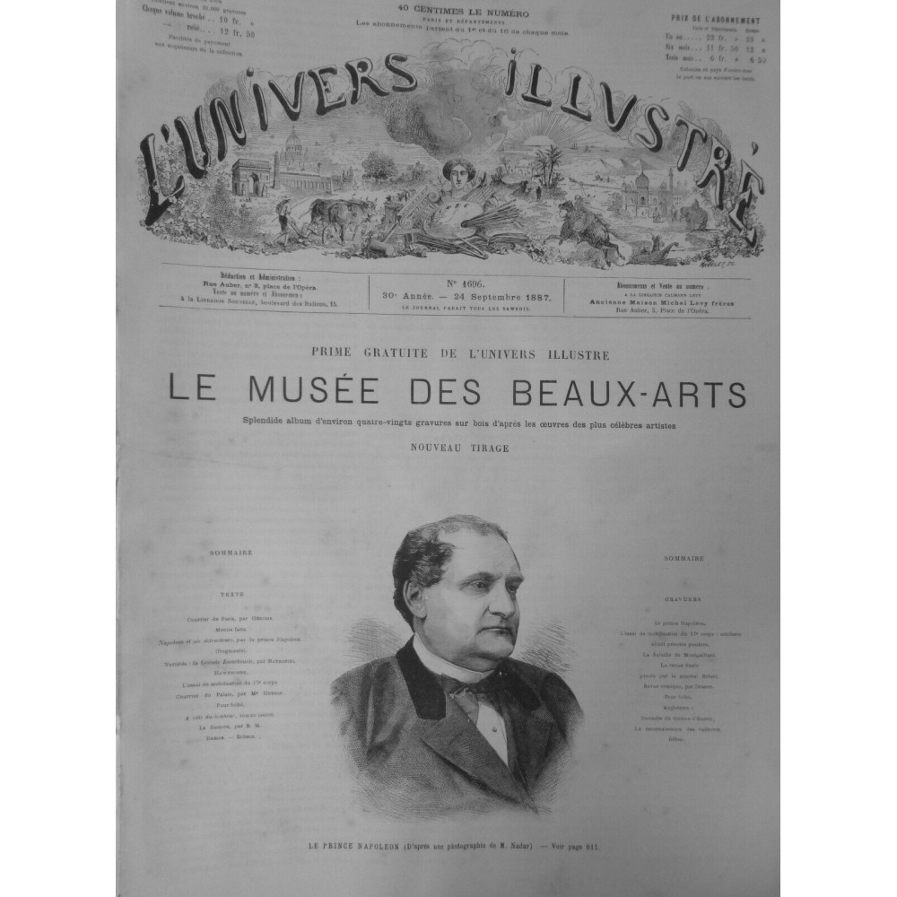 1887 UNIVERS ILLUSTRE PRINCE NAPOLEON