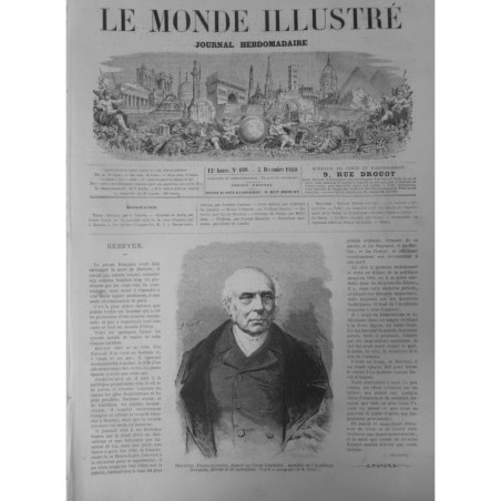 1868 MONDE ILLUSTRE BERRYER ACADEMIE FRANCAISE