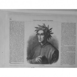 1855 ILLUSTRATION JOURNAL UNIVERSEL DANTE ALIGHIERI