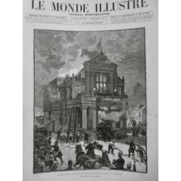 1887 MI ANGLETERRE INCENDIE THEATRE EXETER EVACUATION POMPIER