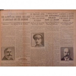 1917 E CAILLAUX CLEMENCEAU IGNACE LOUSTALOT DEFENSE PROCES TRIBUNAL