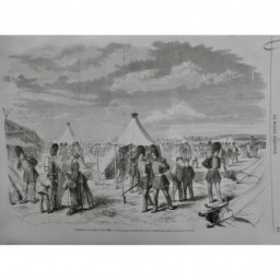 1869 MI GRENADIER DE LA GARDE CAMP SAUMUR TROUPE CAMPEMENT