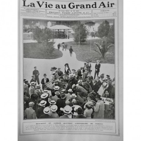 1911 VAGA AVIATION AVIATEUR ROME HIPPODROME PARIOLI BEAUMONT GARROS