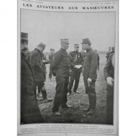 1910 VAGA AVIATION AVIATEUR MANOEUVRES GL MICHEL SAPEUR LATHAM