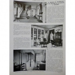 1931 MCI MAISON WASHINGTON LA FAYETTE CHAMBRE BIBLIOTHEQUE HALL MOUNT VERNON