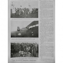 1925 PI AVIATION AVIATEUR JAPONAIS ABE KAWACHI RAID TOKIO PARIS LONDRES BIPLAN