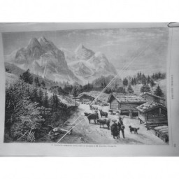 1865 UI GLACIER ROSENLAUI SUISSE PHOTOGRAPHIE MM. BISSON FRERES