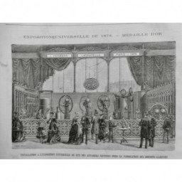 1879 UI PARIS CEXPOSITION APPAREIL FABRICATION BOISSON GAZEUSE