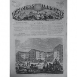 1866 UI NOUVEAUX DOCKS ROUEN DESSIN M. DELANNOY