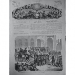 1866 UI EMPEREUR PASSE REVUE DIVISION INFANTERIE 1ER CORPS ARMEE COUR TUILERIES