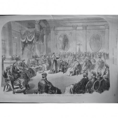 1866 UI INVESTITURE CHEVALIER SAINT PATRICK DUBLIN