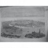 1866 UI VENISE VUE PRISE VOL OISEAU DESSIN M. GUNTHER