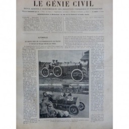 1912 GENIE CIVIL AUTOMOBILE GRAND PRIX CIRCUIT DIEPPE VOITURE PEUGEOT