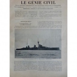 1912 GENIE CIVIL CONSTRUCTION NAVALE CUIRASSE CROISEUR LION MARINE ANGLAISE