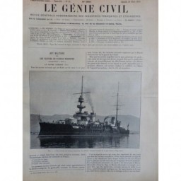 1912 GENIE CIVIL FLOTTE MILITAIRE NAVIRE CUIRASSE FRANCAIS LA PATRIE