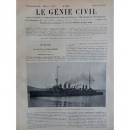 1912 GENIE CIVIL FLOTTE MILITAIRE MODERNE CUIRASSE FRANCAIS DANTON DREADNOUGHT