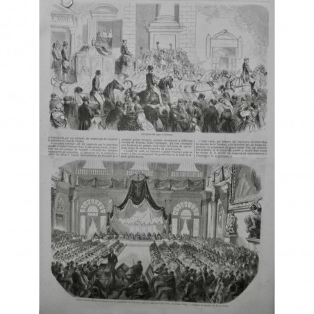 1857 I FLORENCE RECPETION PAPE CONCERT GONFALONIER PALAIS-VIEUX ORCHESTRE