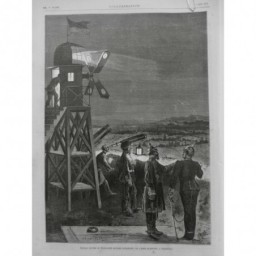 1875 I STRASBOURG ARMEE ALLEMANDE EXPERIMENTATION NOUVEAU TELEGRAPHE TELESCOPE