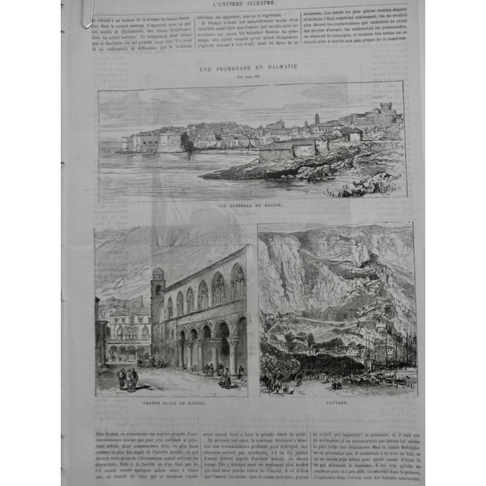 1875 UI DALMATIE RAGUSE PROMENADE GATTARO VILLAGE FLANC MONTAGNE