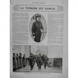 1912 MI MEDECINE TYPHOÏDE VACCINATION PROFESSEUR VINCENT INSTITUT ANTI PHOÏDE