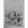 1880 VM PECHE CREVETTE ENFANTS FILET EPUISETTE MAREE BASSE MER