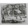 1875 UI DUEL FORET EPEE FRONTIERE HONNEUR JEUNE HOMME DESSIN DURAND